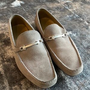 Gray Suede Hugo Boss Loafers. Like new. Size US9.5